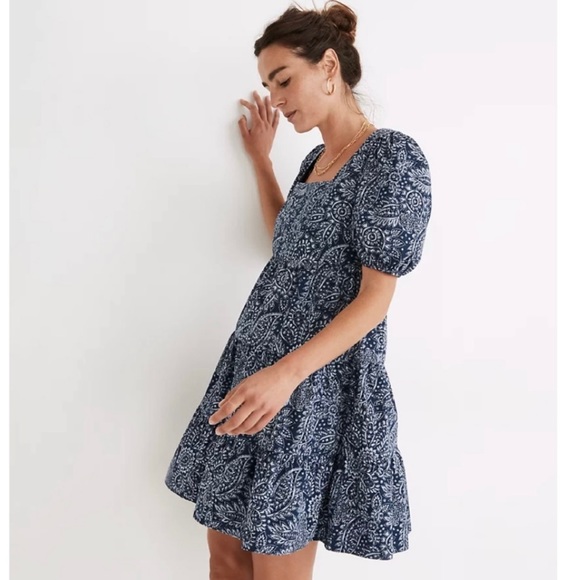 Madewell Blue Floral Dress - Picture 2 of 15